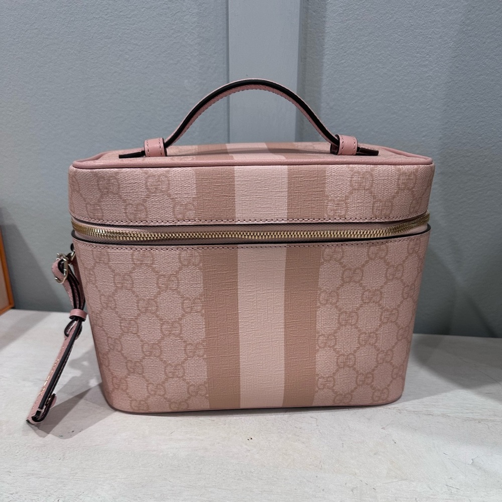Gucci Pink Monogram Toiletry Case
